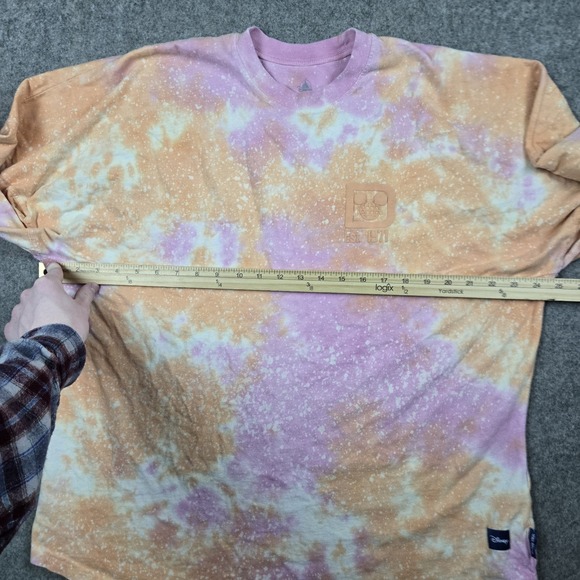 Walt Disney Spirit Jersey Shirt Unisex Large Orange Pink Tie Dye Long Sleeve - Picture 10 of 14